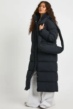Doudoune maxi à capuche avec sac