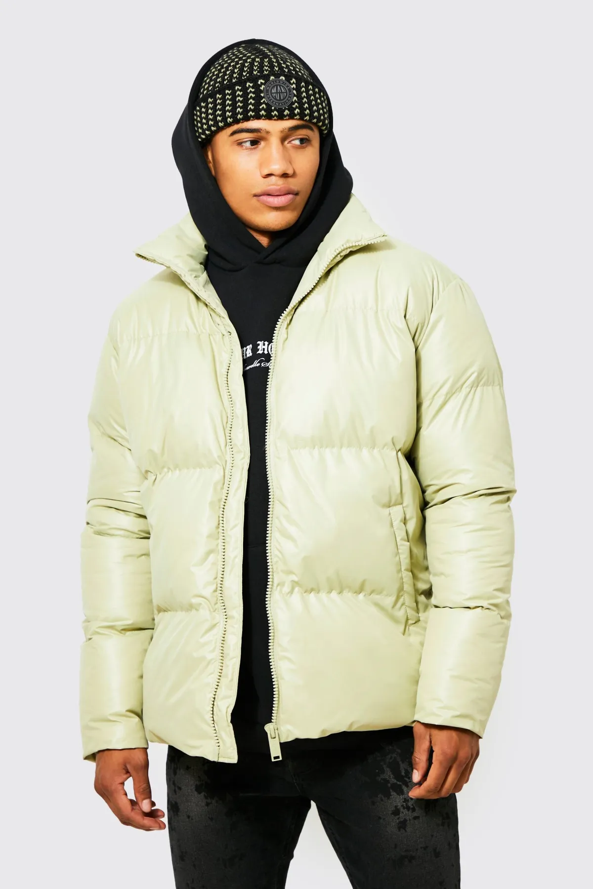 boohooMAN Doudoune mi-longue oversize<Homme Manteaux Et Vestes