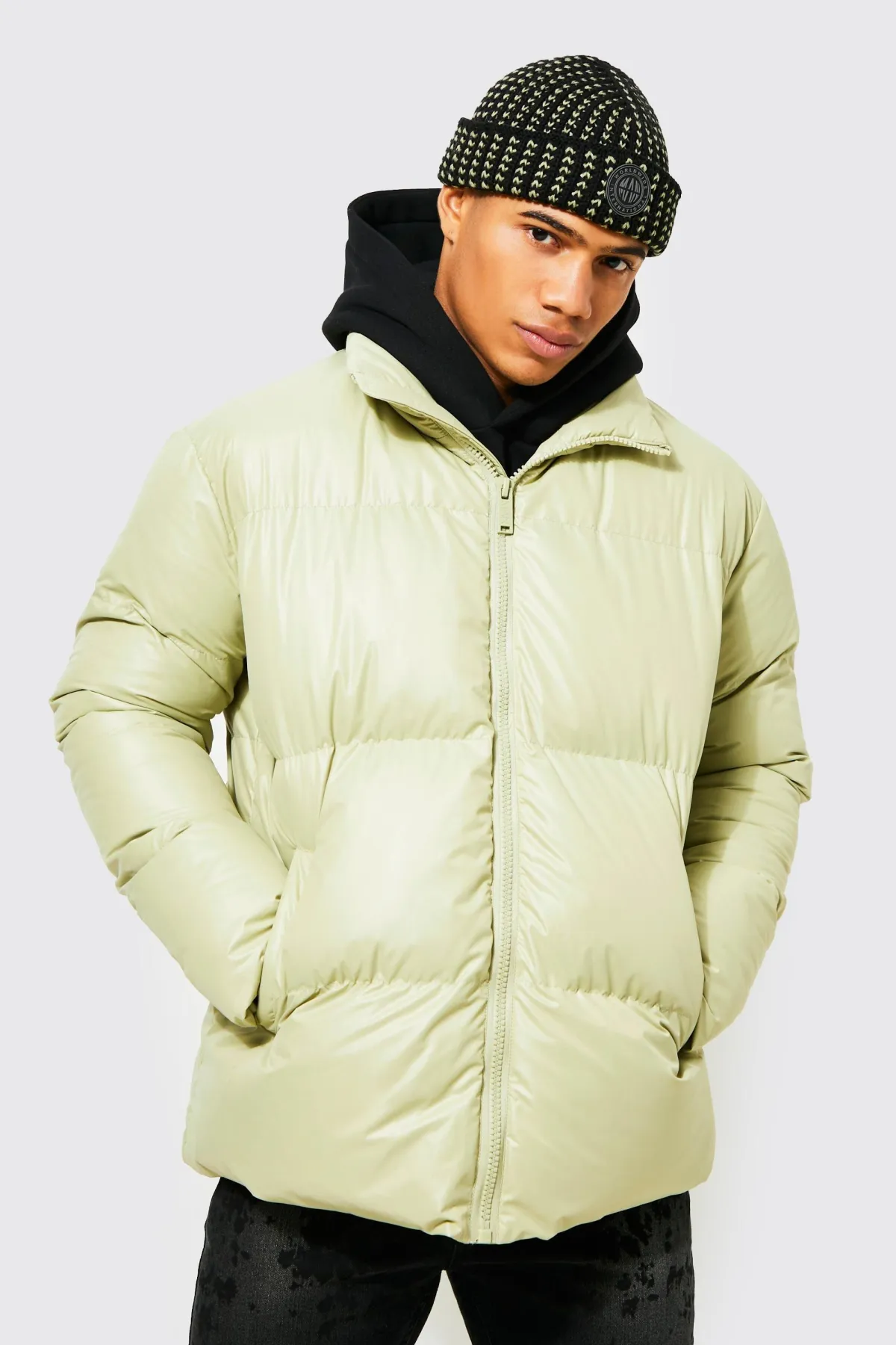 boohooMAN Doudoune mi-longue oversize<Homme Manteaux Et Vestes