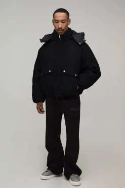 Doudoune Oversize Ample À Casynthétiqueche En Nylon Et Melton