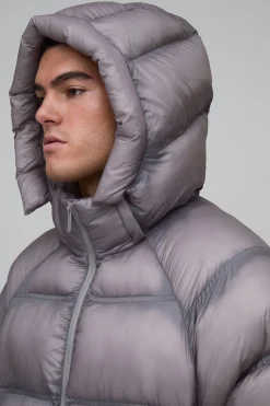 boohooMAN Doudoune Oversize Translucide En Ripstop Matelassée Style Couette<Homme Manteaux Et Vestes