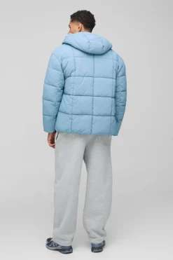 boohooMAN Doudoune à panneaux incurvés rembourrée, coupe régulière<Homme Manteaux Et Vestes