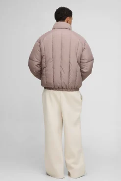 boohooMAN Doudoune surdimensionnée à panneaux verticaux à capuche<Homme Manteaux Et Vestes
