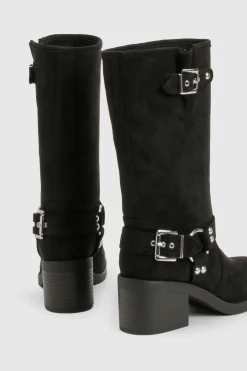 boohoo D Ring Heeled Biker< Bottes Motardes|Bottes