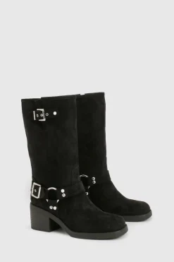 boohoo D Ring Heeled Biker< Bottes Motardes|Bottes