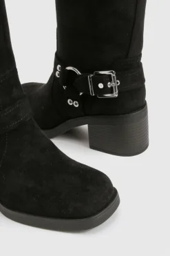 boohoo D Ring Heeled Biker< Bottes Motardes|Bottes