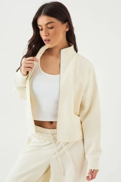 DSGN Studio Bomber à Col Montant et Fermeture Zippée en Maille Interlock<Femme Dsgn Studio|Tops