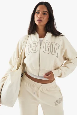 DSGN Studio Collegiate Embroidered Boxy Zip Through Hoodie<Femme Looks De Rentrée|Sweats À Capuche Et Sweatshirts