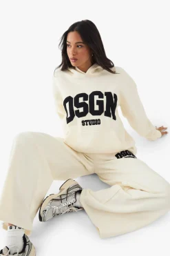 DSGN Studio Jogger droit en tissu éponge avec appliqué