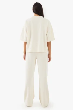DSGN Studio Jogger en interlock épais à jambe droite<Femme Pantalons|Dsgn Studio