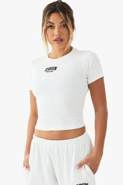 DSGN Studio T-shirt bébé côtelé brodé universitaire
