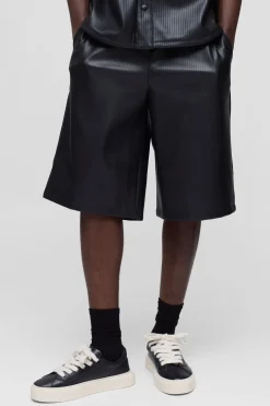 boohooMAN Elasticated Waist Embossed synthétique Jort<Homme Jorts|Denim