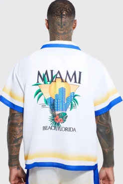 Ensemble ample à imprimé Miami avec chemise et short