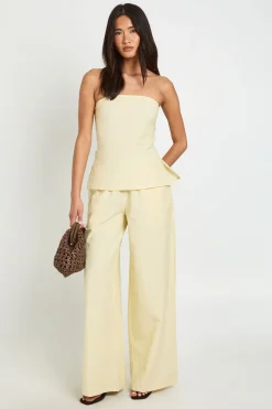 Ensemble Bandeau Et Pantalon Large Effet Lin