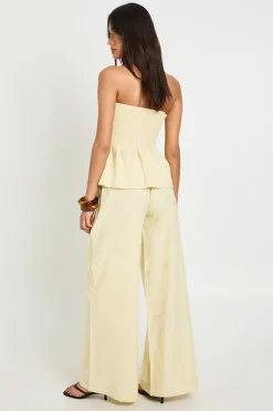 Ensemble Bandeau Et Pantalon Large Effet Lin