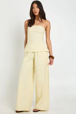 Ensemble Bandeau Et Pantalon Large Effet Lin