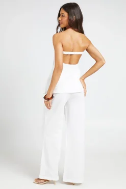 Ensemble Bandeau Long Et Pantalon Large Effet Lin