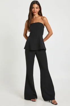 boohoo Ensemble Bandeau Long & Pantalon Évasé Coordonné<Femme Ensembles