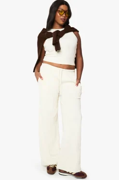 boohoo Ensemble basique coordonné grande taille : Gilet côtelé racer et pantalon<Femme Basiques|Ensembles