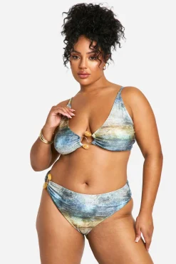 boohoo Ensemble Bikini Abstrait à Perles Plus<Femme Maillots De Bain|Tenues De Plage