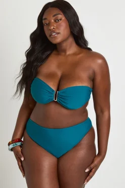 boohoo Ensemble Bikini Bandeau Grande Taille Avec Ornement Doré<Femme Maillots De Bain