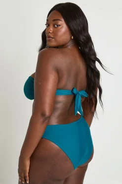 boohoo Ensemble Bikini Bandeau Grande Taille Avec Ornement Doré<Femme Maillots De Bain