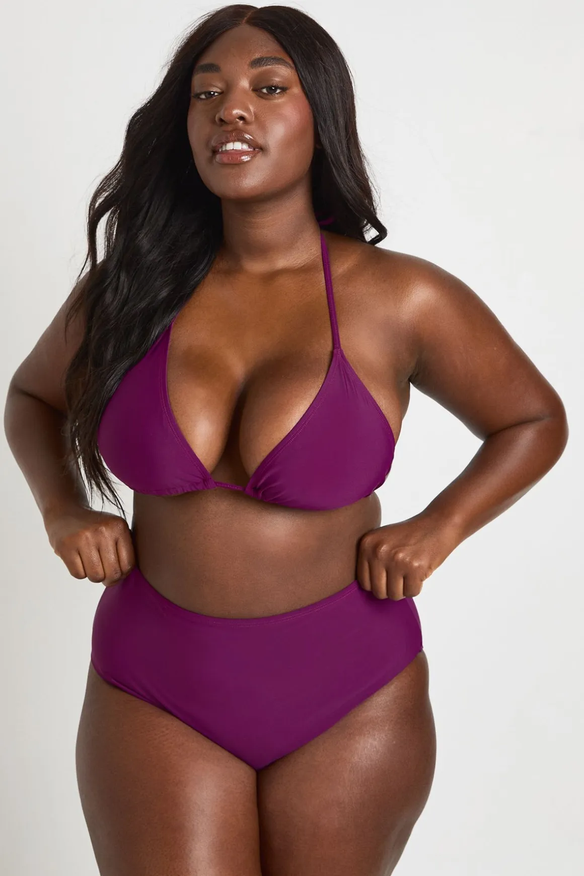 Ensemble Bikini Grande Taille Essentiel Haut Triangle Et Bas Taille Haute