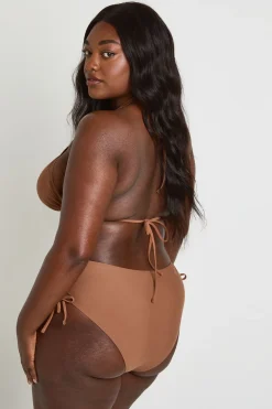 Ensemble Bikini Grande Taille Triangle Taille Haute Avec Bordure De Perles