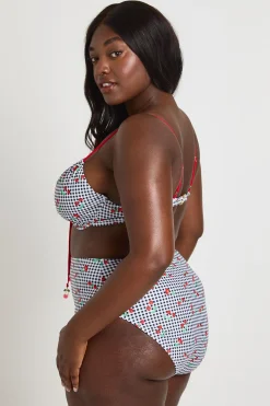 Ensemble Bikini Grande Taille Vichy À Cerises