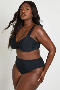 Ensemble Bikini Grande Taille Haut Noué Devant Et Bas Taille Haute
