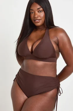Ensemble Bikini Grande Taille Avec Contrôle Du Ventre Taille Haute Et Décolleté Plongeant