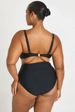 boohoo Ensemble Bikini Grande Taille Haut Avec Détail Orné Et Culotte Taille Haute<Femme Maillots De Bain|Tenues De Plage