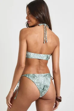 boohoo Ensemble Bikini Haut Licou Et Bas À Nouer Sur Les Côtés Imprimé Paisley<Femme Maillots De Bain|Tenues De Plage