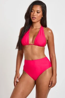 Ensemble Bikini Haut Triangle Dos Nu À Effet Ventre Plat Et Bas Taille Haute