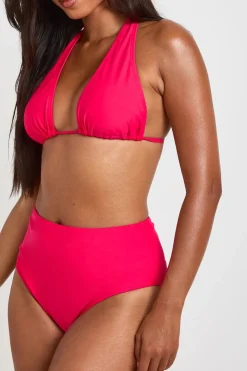 Ensemble Bikini Haut Triangle Dos Nu À Effet Ventre Plat Et Bas Taille Haute