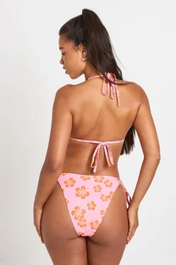 Ensemble Bikini Haut Triangle Et Bas À Nouer Sur Les Côtés À Imprimé Floral Tropical