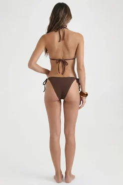 Ensemble Bikini Haut Triangle Avec Détails Écaille De Tortue Et Bas À Nouer Sur Les Côtés