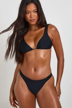 Ensemble Bikini Haut Triangle À Multiples Bretelles Et Bas De Bikini Taille Haute Échancrée