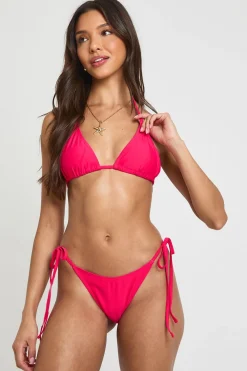 Ensemble Bikini Triangle Et Bas De Bikini À Nouer Sur Les Côtés