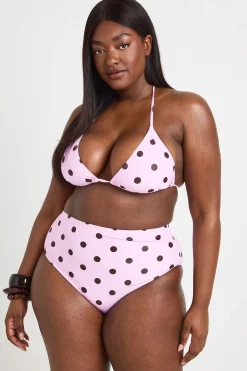boohoo Ensemble Bikini Triangle Grande Taille À Pois<Femme Tenues De Plage|Pois