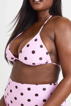boohoo Ensemble Bikini Triangle Grande Taille À Pois<Femme Tenues De Plage|Pois