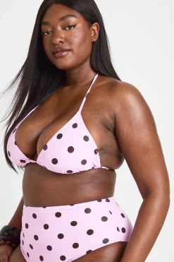 boohoo Ensemble Bikini Triangle Grande Taille À Pois<Femme Tenues De Plage|Pois