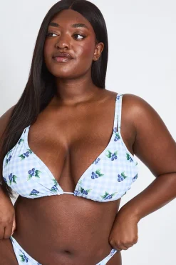 Ensemble Bikini Triangle À Imprimé Vichy Grande Taille