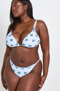 Ensemble Bikini Triangle À Imprimé Vichy Grande Taille