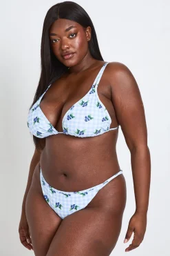 Ensemble Bikini Triangle À Imprimé Vichy Grande Taille