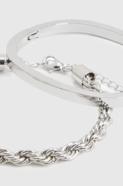 boohoo Ensemble Bracelet Chaîne Et Jonc< Bracelets