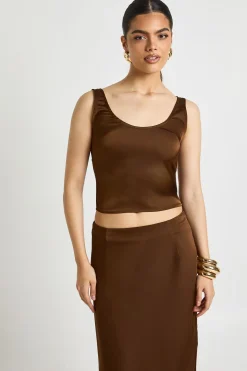 Ensemble Caraco Col Rond et Jupe Longue en Satin