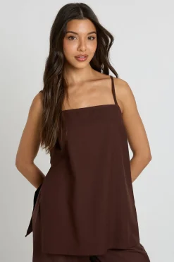 boohoo Ensemble Caraco Long Et Pantalon Large À Jambes Larges Effet Lin<Femme Ensembles