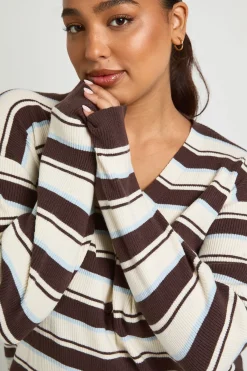 boohoo Ensemble Cardigan Boyfriend et Pantalon Large en Maille Côtelée Super Douce Grande Taille< Loungewear