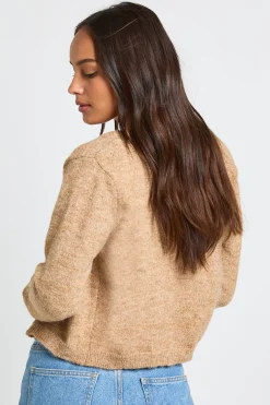 Ensemble cardigan tricoté à nouer à l'avant et top camisole